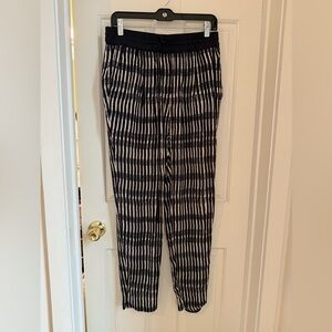 A.L.C. Black and White Striped Joggers